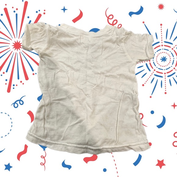 Kids Infant July 4th Rocket Red White Blue T Shirt  Size 3-6 MonthsPre Owned - Picture 4 of 4